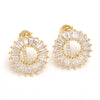 Fashion Letter Copper Inlay Zircon Ear Studs 1 Pair