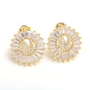 Fashion Letter Copper Inlay Zircon Ear Studs 1 Pair