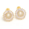 Fashion Letter Copper Inlay Zircon Ear Studs 1 Pair