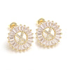 Fashion Letter Copper Inlay Zircon Ear Studs 1 Pair