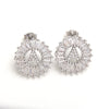 Fashion Letter Copper Inlay Zircon Ear Studs 1 Pair