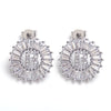 Fashion Letter Copper Inlay Zircon Ear Studs 1 Pair