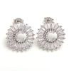 Fashion Letter Copper Inlay Zircon Ear Studs 1 Pair