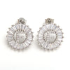 Fashion Letter Copper Inlay Zircon Ear Studs 1 Pair