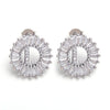 Fashion Letter Copper Inlay Zircon Ear Studs 1 Pair