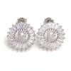 Fashion Letter Copper Inlay Zircon Ear Studs 1 Pair