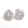 Fashion Letter Copper Inlay Zircon Ear Studs 1 Pair