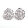 Fashion Letter Copper Inlay Zircon Ear Studs 1 Pair