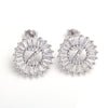 Fashion Letter Copper Inlay Zircon Ear Studs 1 Pair