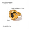 Simple Style Classic Style Color Block Stainless Steel Plating 18k Gold Plated Rings