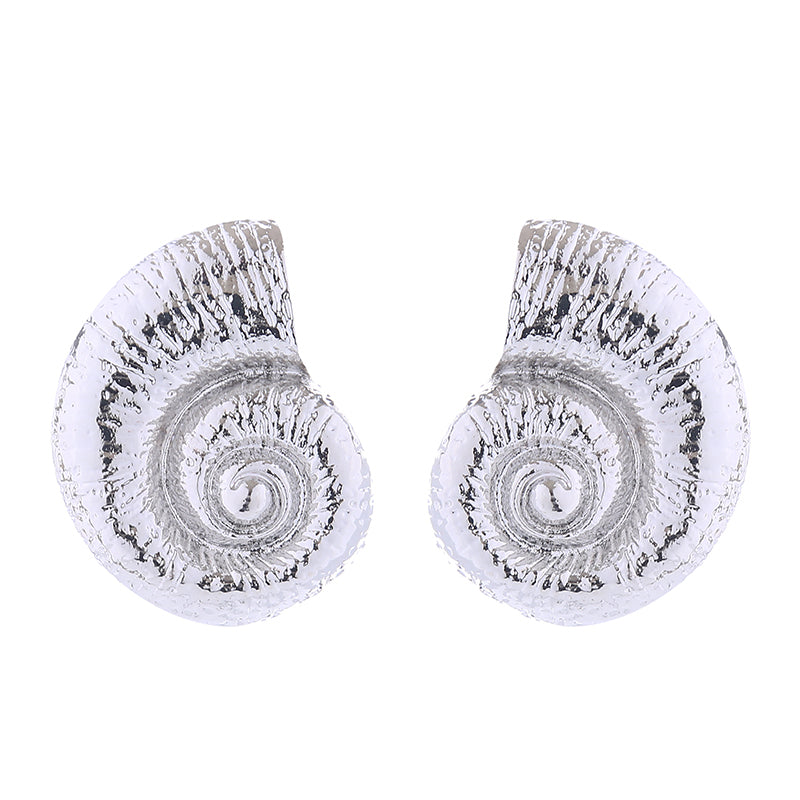 Wholesale Jewelry Vacation Marine Style Beach Conch Alloy Gold Plated Silver Plated Plating Ear Studs