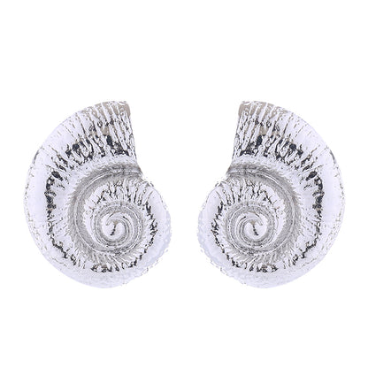 Wholesale Jewelry Vacation Marine Style Beach Conch Alloy Gold Plated Silver Plated Plating Ear Studs