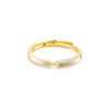 Original Design Solid Color Alloy Plating Inlay Zircon Women's Open Rings