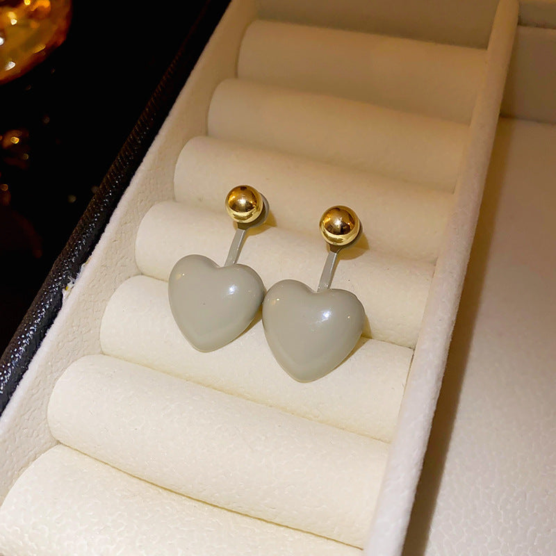 1 Pair Vintage Style Heart Shape Plating Alloy Drop Earrings