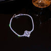 Sweet Heart Shape Copper Plating Inlay Zircon Bracelets