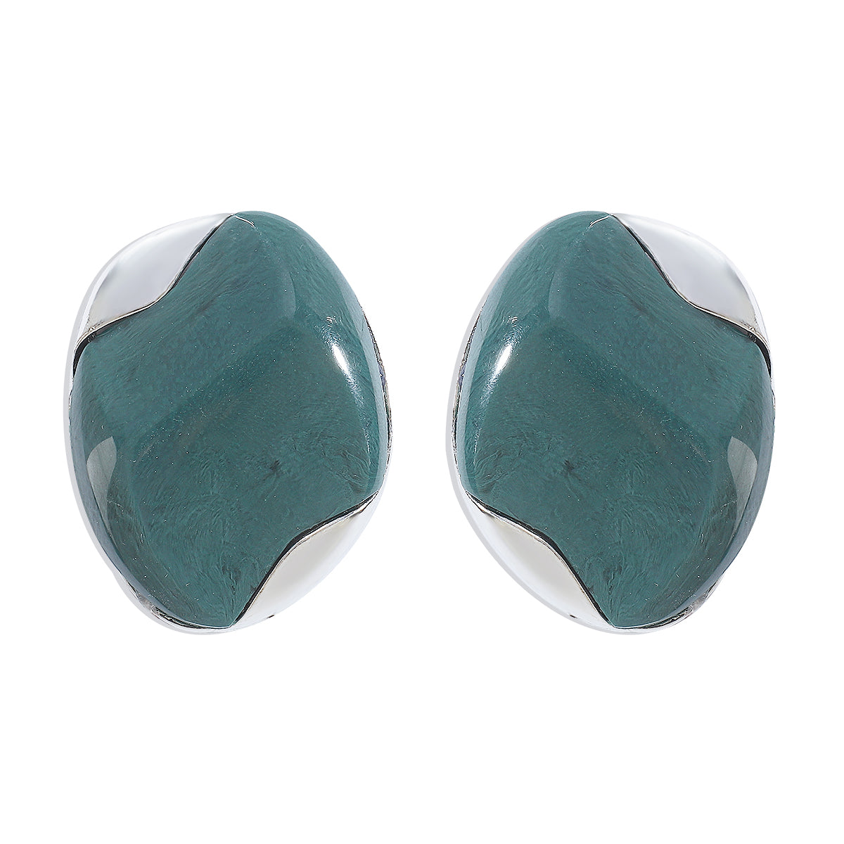 Wholesale Jewelry Modern Style Sweet Simple Style Geometric Alloy Resin Ear Studs