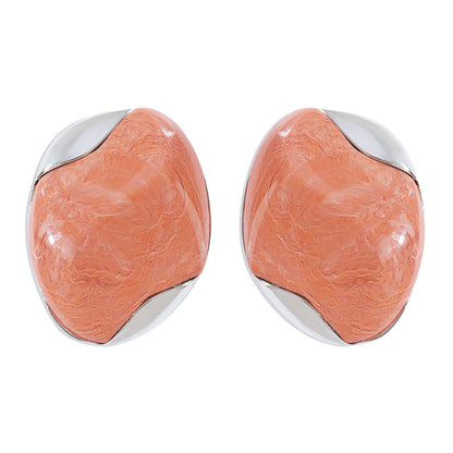 Wholesale Jewelry Modern Style Sweet Simple Style Geometric Alloy Resin Ear Studs