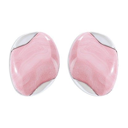 Wholesale Jewelry Modern Style Sweet Simple Style Geometric Alloy Resin Ear Studs