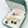 Elegant Lady Geometric Freshwater Pearl Rings Earrings Necklace In Bulk