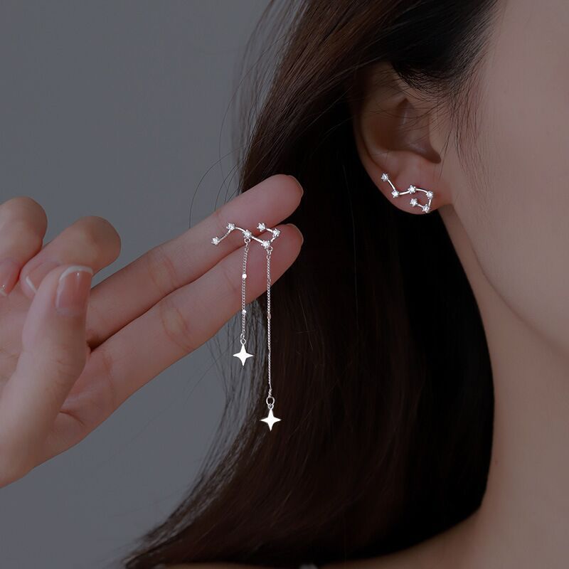 1 Pair Fairy Style Elegant Star Butterfly Bow Knot Plating Inlay Alloy Zircon Ear Studs