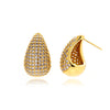 1 Pair Vintage Style French Style Simple Style Water Droplets Inlay Copper Zircon Ear Studs