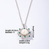 Ig Style Elegant Original Design Water Droplets Copper Plating Inlay Pearl Zircon White Gold Plated Gold Plated Pendant Necklace