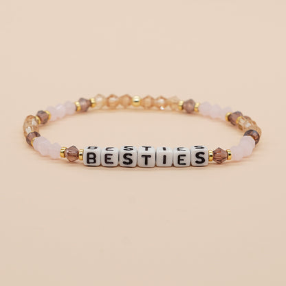 Vintage Style Simple Style Letter Beaded Artificial Crystal Wholesale Bracelets