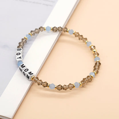 Vintage Style Simple Style Letter Beaded Artificial Crystal Wholesale Bracelets