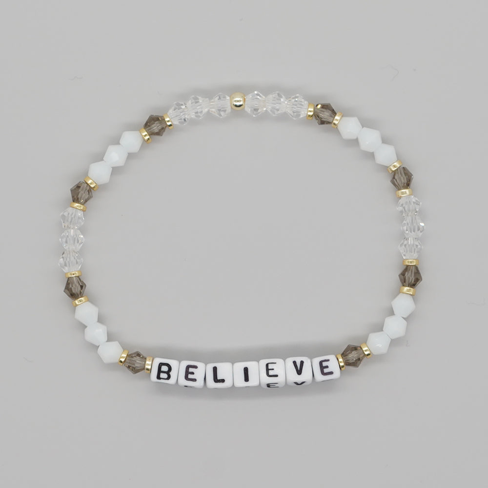 Vintage Style Simple Style Letter Beaded Artificial Crystal Wholesale Bracelets