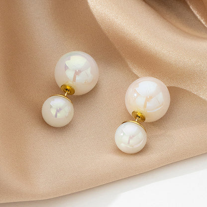 Wholesale Jewelry Ig Style Simple Style Solid Color Imitation Pearl Ear Studs