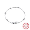 Hip-hop Simple Style Solid Color Sterling Silver Polishing Plating White Gold Plated Rhodium Plated Silver Plated Bracelets