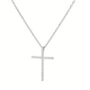 Simple Style Cross Copper Gold Plated Zircon Pendant Necklace In Bulk