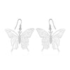 1 Pair Ig Style Simple Style Butterfly Plating Hollow Out Metal Drop Earrings