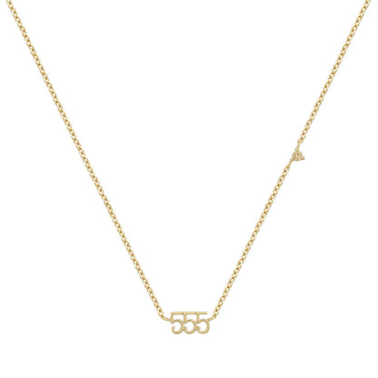 Basic Number Titanium Steel Plating 18k Gold Plated Necklace