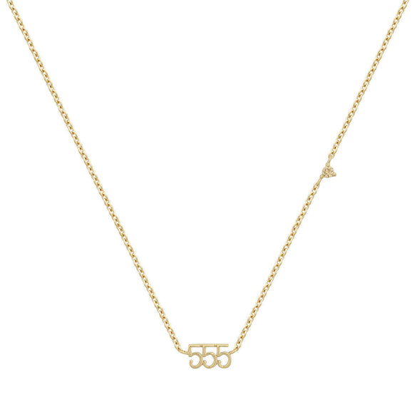 Basic Number Titanium Steel Plating 18k Gold Plated Necklace