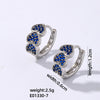 1 Pair Vintage Style Simple Style Heart Shape Plating Inlay Copper Zircon White Gold Plated Gold Plated Earrings