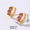 1 Pair Vintage Style Simple Style Heart Shape Plating Inlay Copper Zircon White Gold Plated Gold Plated Earrings