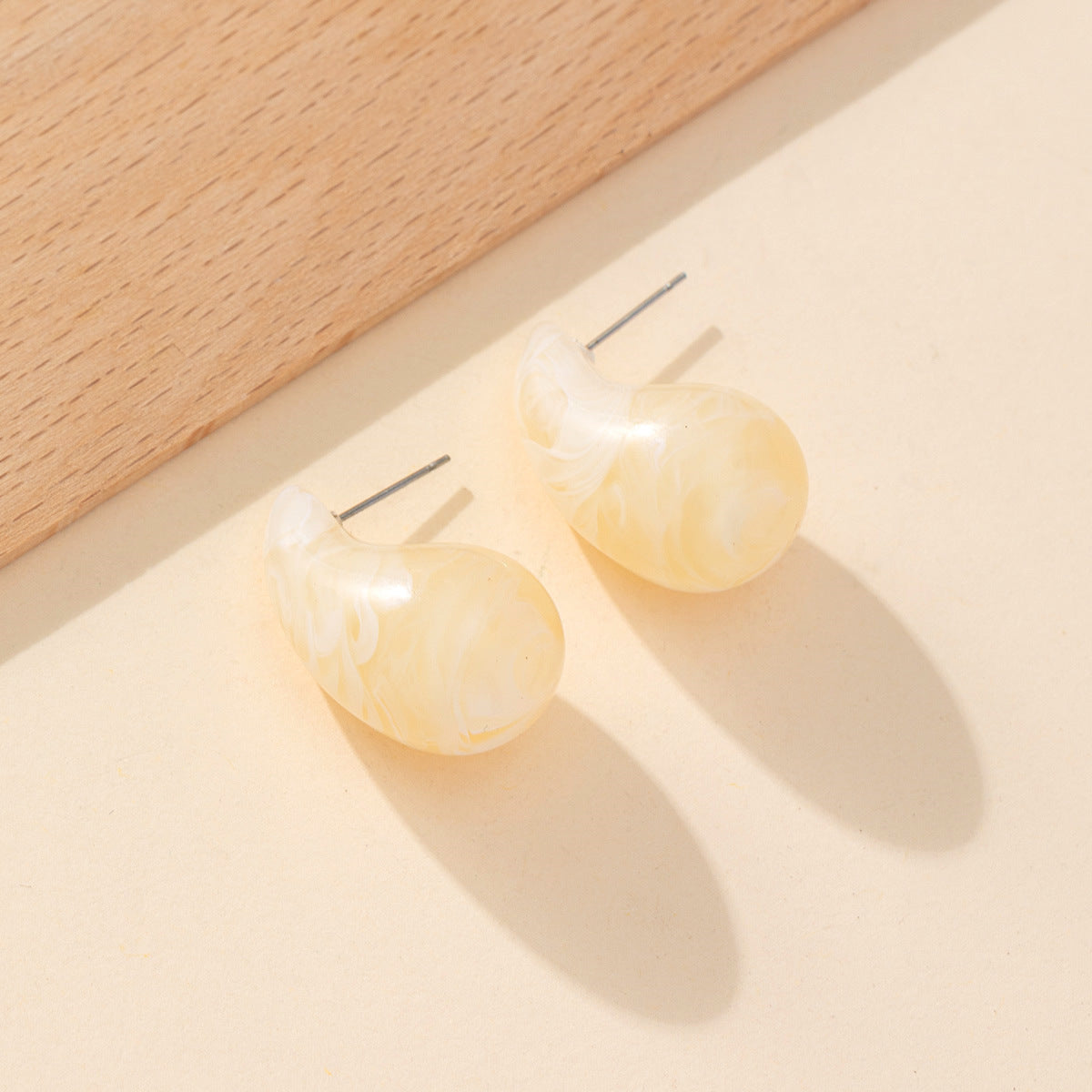 1 Pair Simple Style Water Droplets Irregular Stoving Varnish Arylic Ear Studs