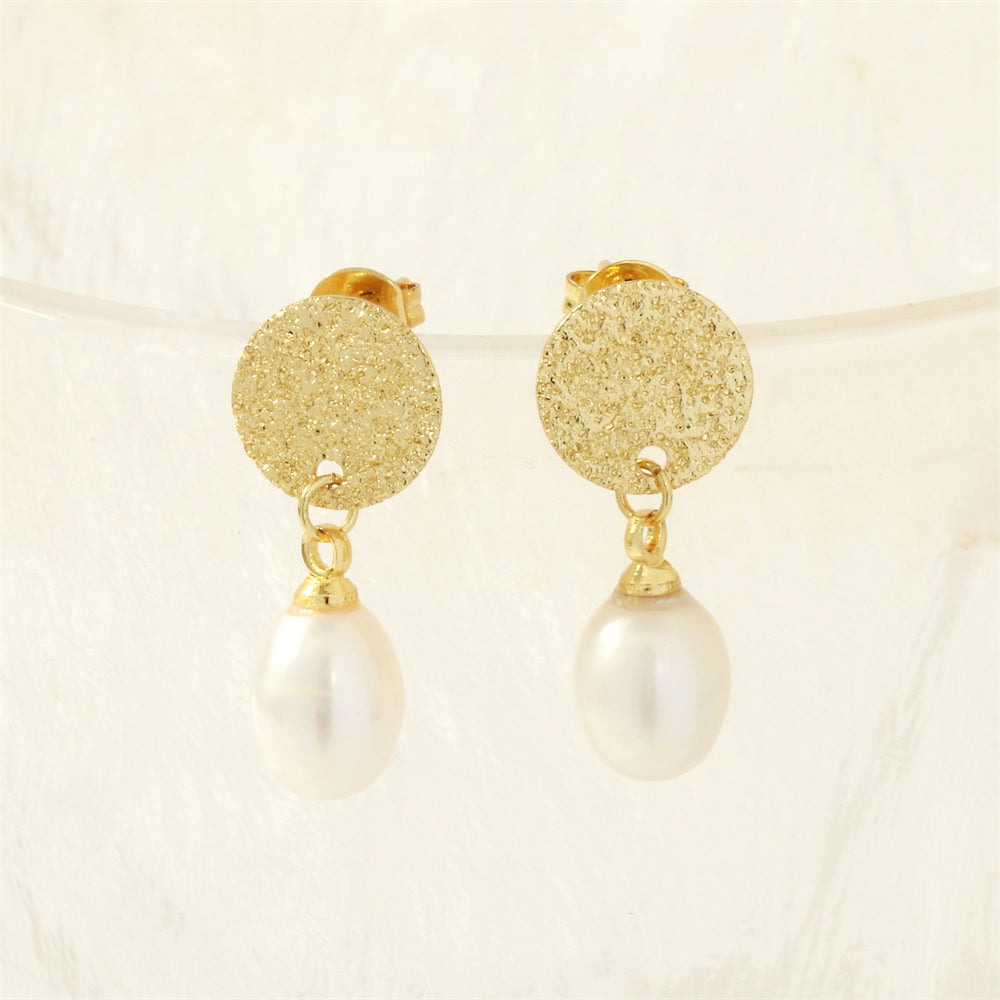 1 Pair Ig Style Vintage Style Irregular Four Leaf Clover Plating Inlay Copper Pearl Zircon 18k Gold Plated Drop Earrings