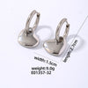 1 Pair Hip-hop Vintage Style Heart Shape Polishing Plating Titanium Steel Gold Plated Silver Plated Drop Earrings