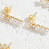 1 Pair Sweet Simple Style Floral Plating Inlay Copper Artificial Pearls Zircon 14k Gold Plated Ear Studs