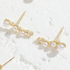 1 Pair Sweet Simple Style Floral Plating Inlay Copper Artificial Pearls Zircon 14k Gold Plated Ear Studs