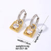 1 Pair Ig Style Vintage Style Flower Butterfly Lock Polishing Plating Inlay Titanium Steel Zircon Gold Plated Silver Plated Drop Earrings