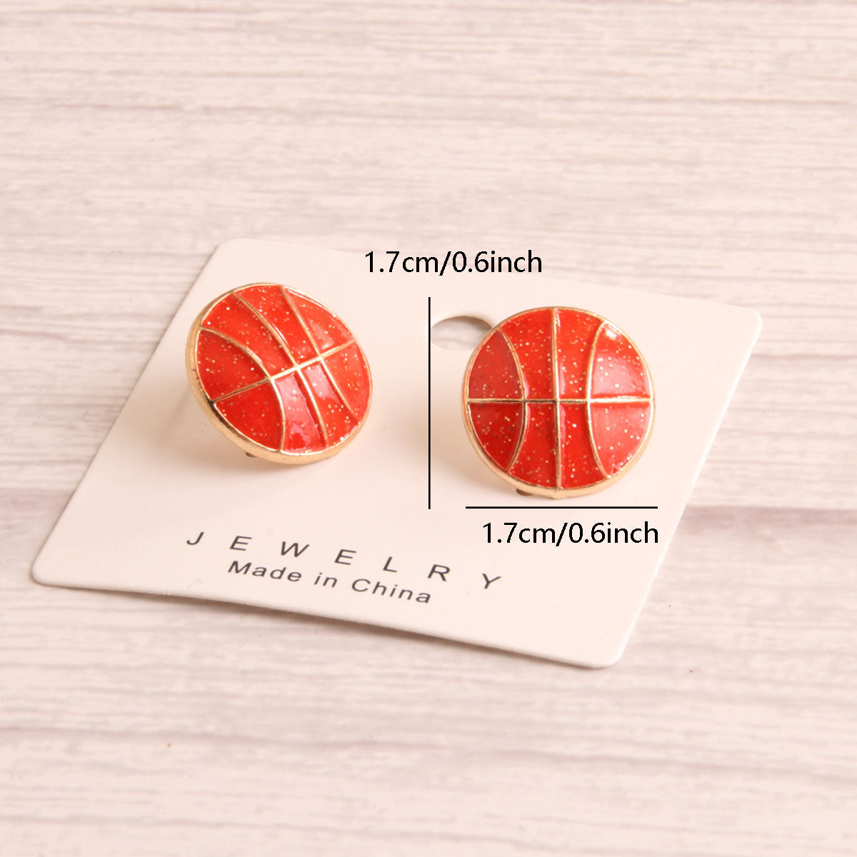 1 Pair Preppy Style Simple Style Sports Baseball Rugby Basketball Enamel Alloy Ear Studs