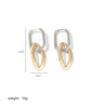 1 Pair Elegant Geometric Heart Shape Polishing Plating Stainless Steel 18k Gold Plated Earrings