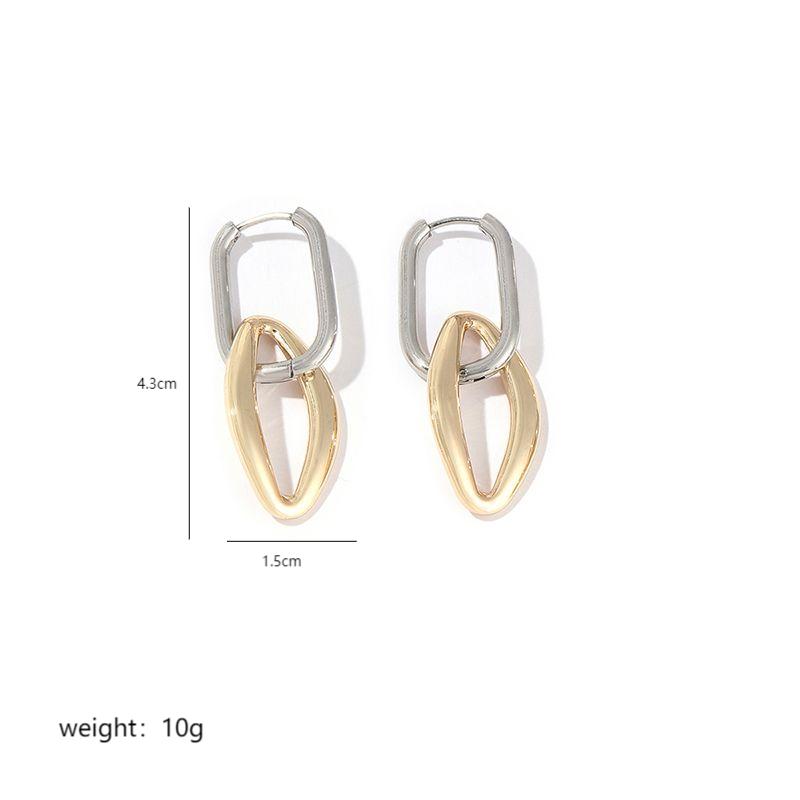 1 Pair Elegant Geometric Heart Shape Polishing Plating Stainless Steel 18k Gold Plated Earrings