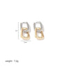 1 Pair Elegant Geometric Heart Shape Polishing Plating Stainless Steel 18k Gold Plated Earrings