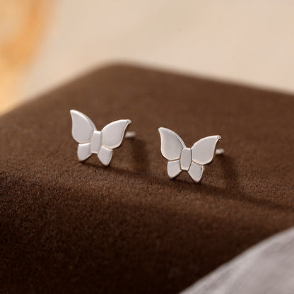 Simple Style Flower Snowflake Notes Sterling Silver Ear Studs 1 Pair