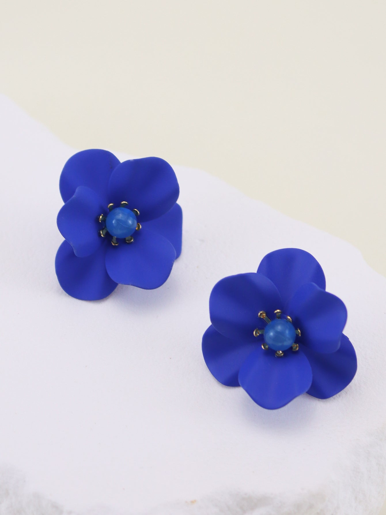 Wholesale Jewelry Simple Style Flower Butterfly Alloy Enamel Stoving Varnish Drop Earrings Ear Studs