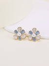 Wholesale Jewelry Simple Style Flower Butterfly Alloy Enamel Stoving Varnish Drop Earrings Ear Studs